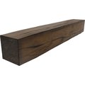 Ekena Millwork Riverwood Faux Wood Fireplace Mantel, Premium Russet, 4"H x 4"D x 60"W MANURW04X04X60ZT